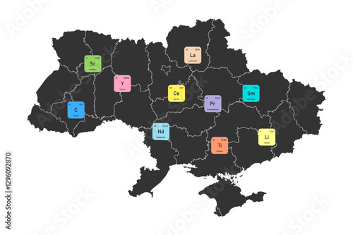Map of Ukraine's Critical Minerals. Rare Earth Metals of Ukraine, Agreement on Ukraine's Rare Earth Metals.