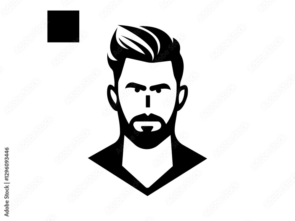Handsome face man beard man emblems icons. Set of vector bearded hipster men faces. Haircuts, beards, mustaches set vector illustration.People Avatar Round Icon Set. Handsome face man beard man emblems icons. Set of vector bearded hipster men faces. Haircuts, beards, mustaches set vector illustration.People Avatar Round Icon Set.