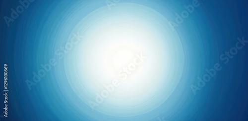 A blue circle with a white sun in the center. The sun is shining brightly and the blue background is calm and peaceful