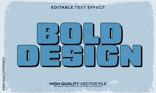 Retro classic text effect, editable text effect and vintage 3d font style bold shadow oldschool poster design