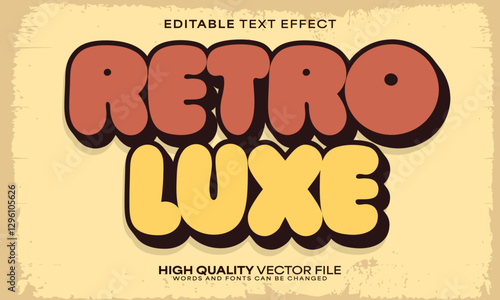 Retro classic text effect, editable text effect and vintage 3d font style bold shadow oldschool poster design