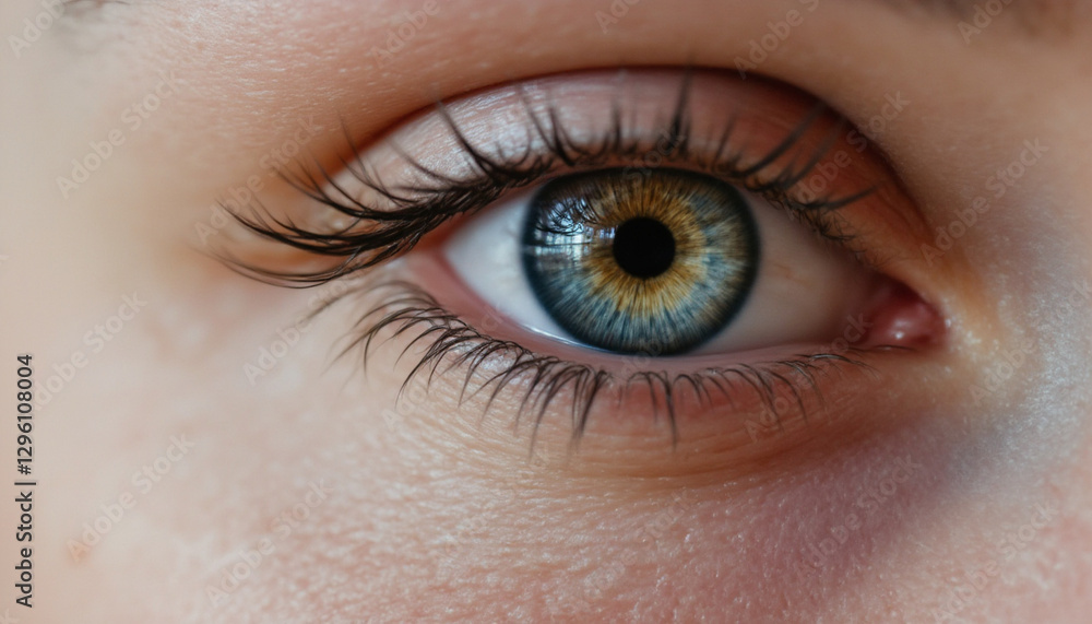 detailed macro of female eye showcasing vibrant colors and textures detailed macro of female eye showcasing vibrant colors and textures