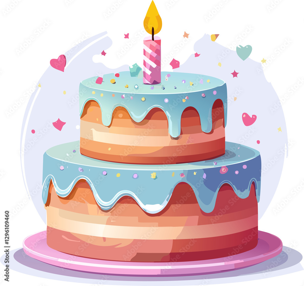 Charming featuring a delicately decorated cake with smooth gradients Charming featuring a delicately decorated cake with smooth gradients