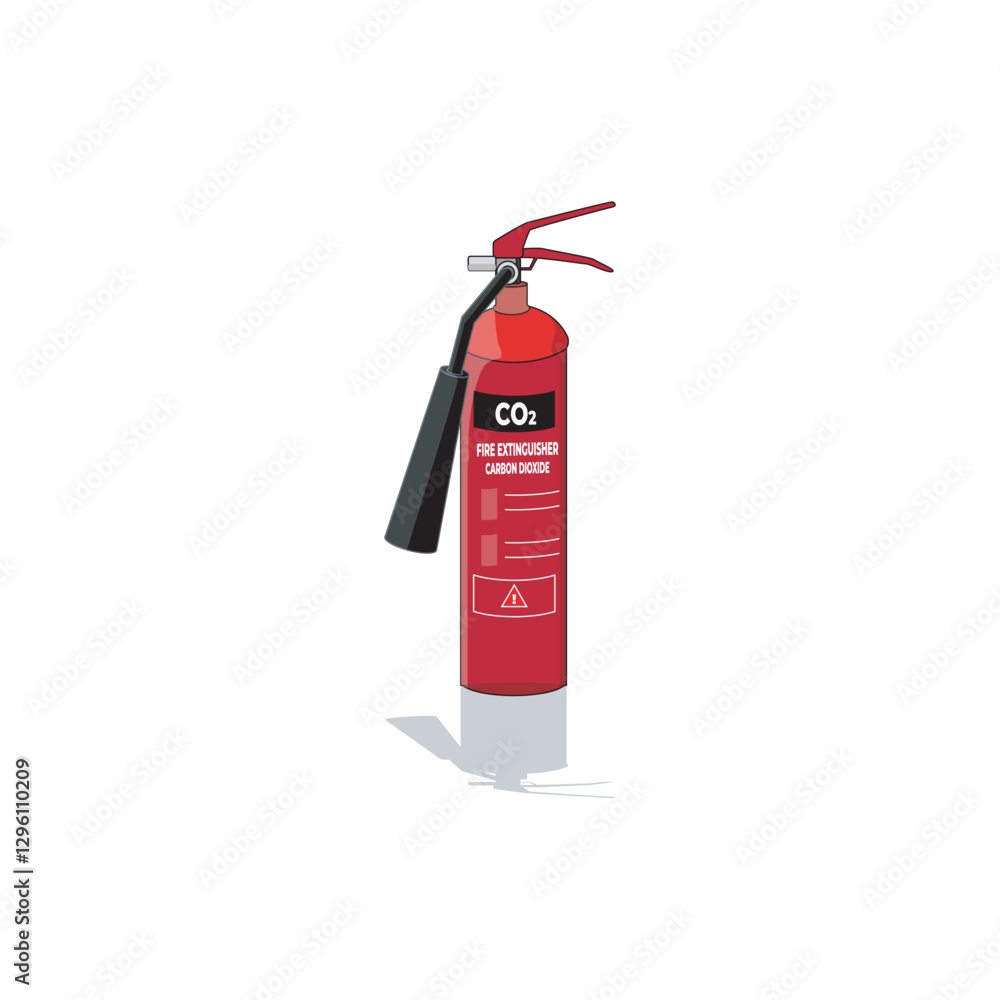 CO2 fire extinguisher for electrical and liquid fires, portable safety equipment, emergency firefighting, carbon dioxide suppression, fire protection, non-conductive, high-pressure cylinder. CO2 fire extinguisher for electrical and liquid fires, portable safety equipment, emergency firefighting, carbon dioxide suppression, fire protection, non-conductive, high-pressure cylinder.