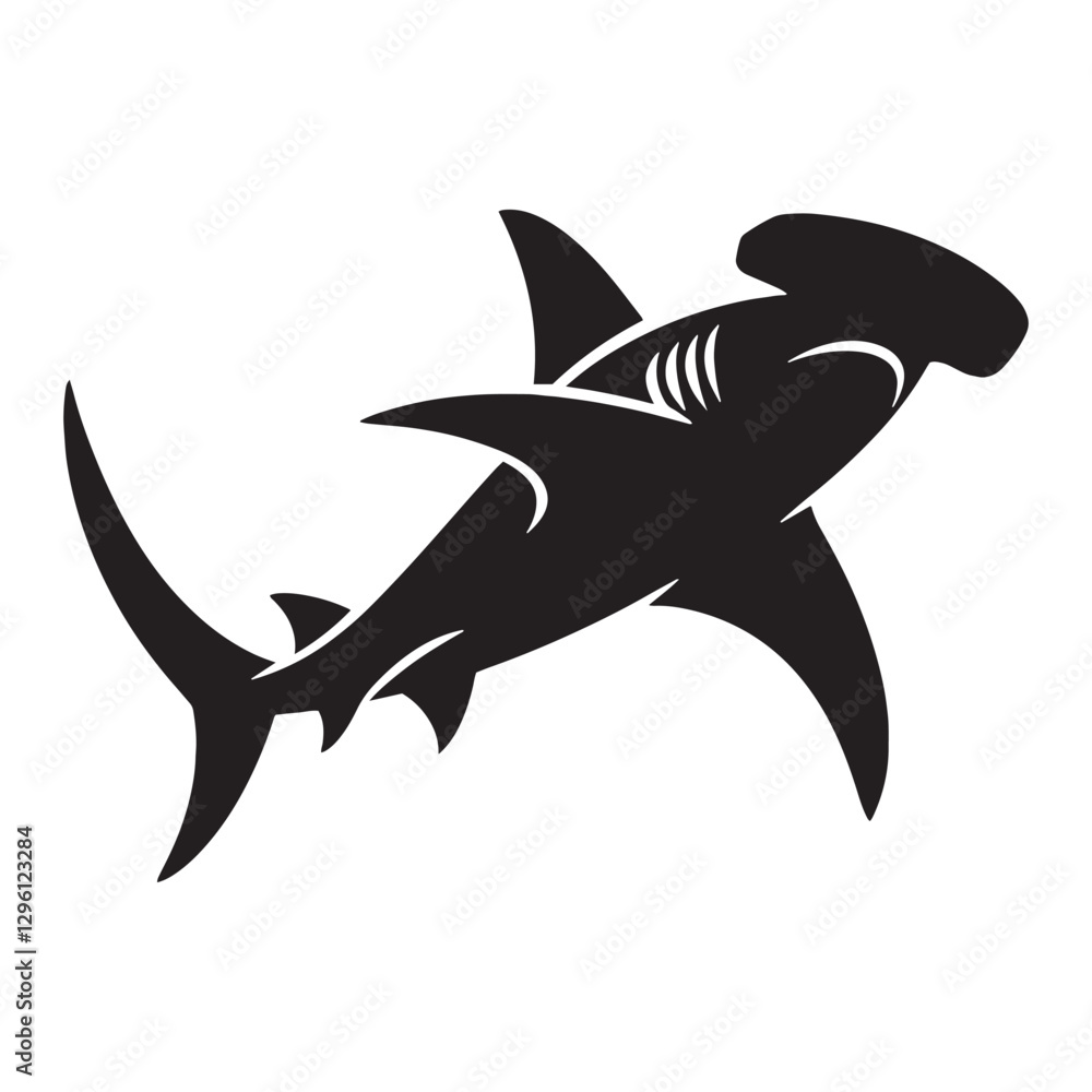 Unstoppable Hammerhead Shark silhouette, the true ruler of the ocean - Hammerhead Shark illustration - Minimalist Hammerhead Shark vector - Fish silhouette
Unstoppable Hammerhead Shark silhouette, the true ruler of the ocean - Hammerhead Shark illustration - Minimalist Hammerhead Shark vector - Fish silhouette