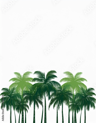 Trees illustration sketch isolated on white background, part 25