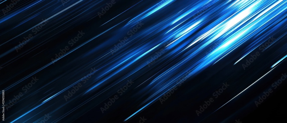 Abstract dark blue background with glowing light streaks, representing speed, technology, and futuristic concepts Abstract dark blue background with glowing light streaks, representing speed, technology, and futuristic concepts