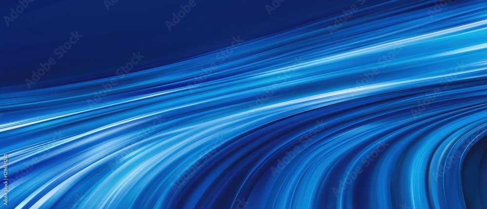 Fototapeta premium Abstract blue light trails background with dynamic motion and energy, representing technology, speed, and futuristic concepts