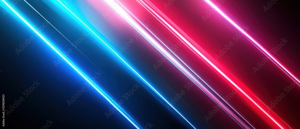 Abstract background with vibrant blue and red neon light streaks, creating a dynamic and modern futuristic design Abstract background with vibrant blue and red neon light streaks, creating a dynamic and modern futuristic design