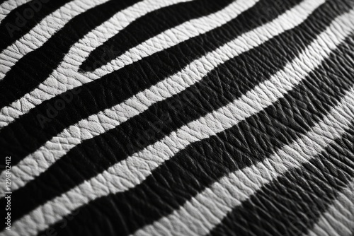 Wallpaper Mural A zebra's skin is shown in black and white. The stripes are very close together, creating a sense of texture and depth. The image evokes a feeling of wildness and untamed nature Torontodigital.ca