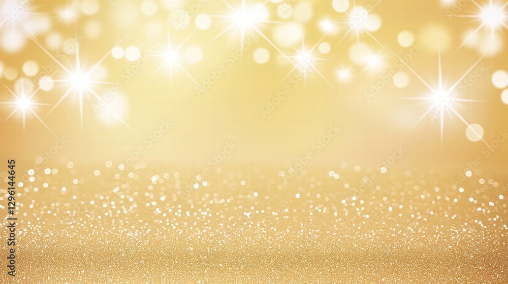 Abstract golden background with bokeh effect and shining defocused glitters. Festive gold texture for Christmas, New Year, birthday, celebration, greeting, victory, success, magic party. Abstract golden background with bokeh effect and shining defocused glitters. Festive gold texture for Christmas, New Year, birthday, celebration, greeting, victory, success, magic party.