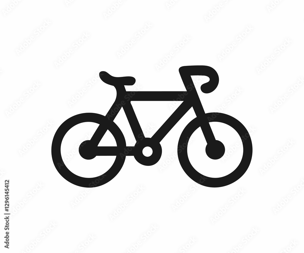 Simple black line art of a bicycle Simple black line art of a bicycle