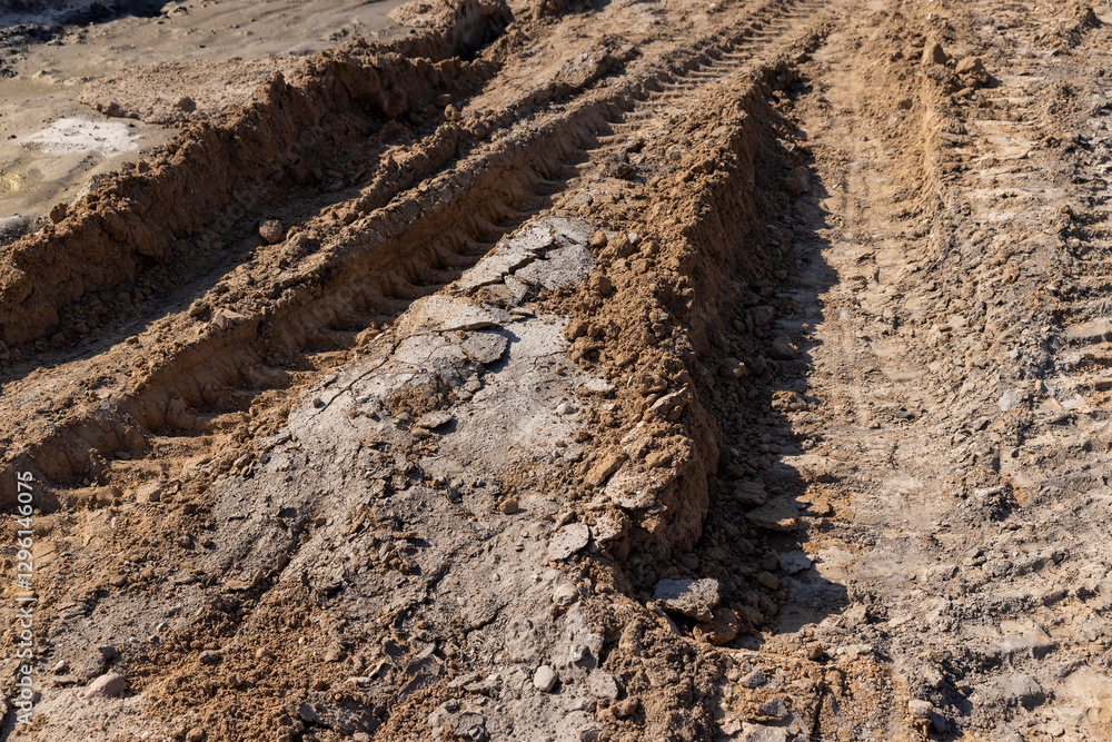 a deep hole in the ground on the site of which a highway was started a deep hole in the ground on the site of which a highway was started