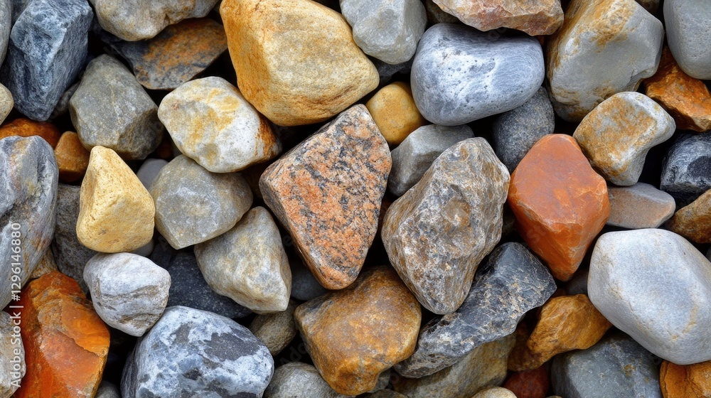 A vibrant collection of smooth stones in various shapes and colors rests together, showcasing the beauty of nature's artwork. Brought together by water, they glisten under soft sunlight A vibrant collection of smooth stones in various shapes and colors rests together, showcasing the beauty of nature's artwork. Brought together by water, they glisten under soft sunlight