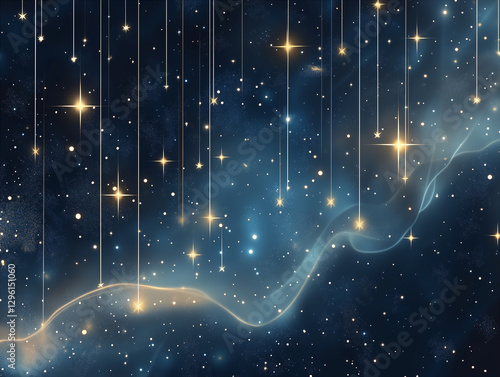 Starry sky cartoon background photo