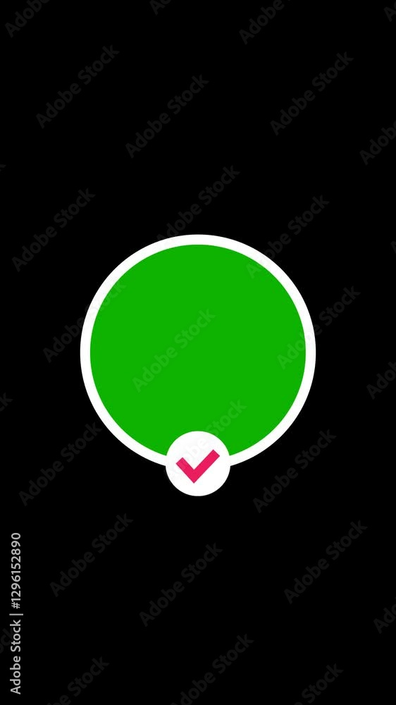 Animation Tiktok Following Account With Green screen Or Transparent background for social media post vertical