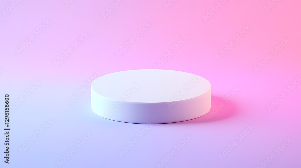 White Cylinder with Gradient Background White Cylinder with Gradient Background