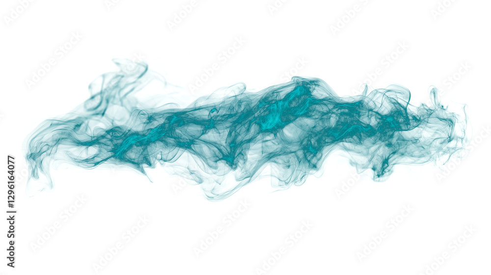Thin wisps of green smoke isolated on transparent white background Thin wisps of green smoke isolated on transparent white background