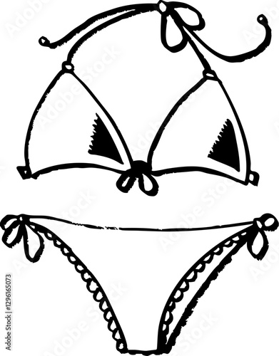 Bikini illustration for summer fashion, perfect for beachwear styles
