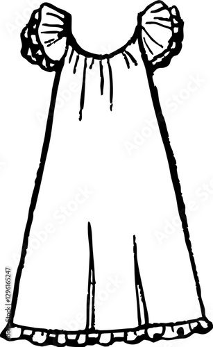 stylish summer dress with ruffled sleeves and flowy design. Perfect for warm weather
