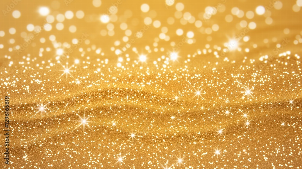 Abstract golden background with bokeh effect and shining defocused glitters. Festive gold texture for Christmas, New Year, birthday, celebration, greeting, victory, success, magic party. Abstract golden background with bokeh effect and shining defocused glitters. Festive gold texture for Christmas, New Year, birthday, celebration, greeting, victory, success, magic party.