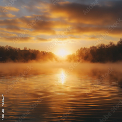 Wallpaper Mural Sunset over the river Torontodigital.ca