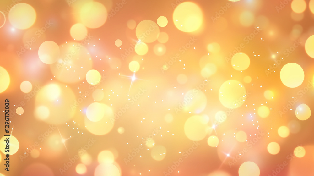 Golden Bokeh Light Background, Festive And Sparkling Golden Bokeh Light Background, Festive And Sparkling