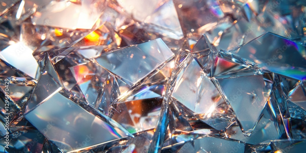 Close-up of sparkling gemstones and diamonds with blue light effect. Close-up of sparkling gemstones and diamonds with blue light effect.