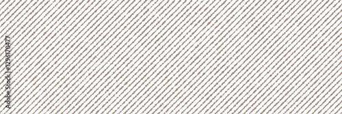 Brown slant lines of slub worn linen as a seamless pattern. Abstract bg with blue diagonal texture of flax fabric. Melange wool textile. Rough rug with uneven dots and specks. Vector illustration