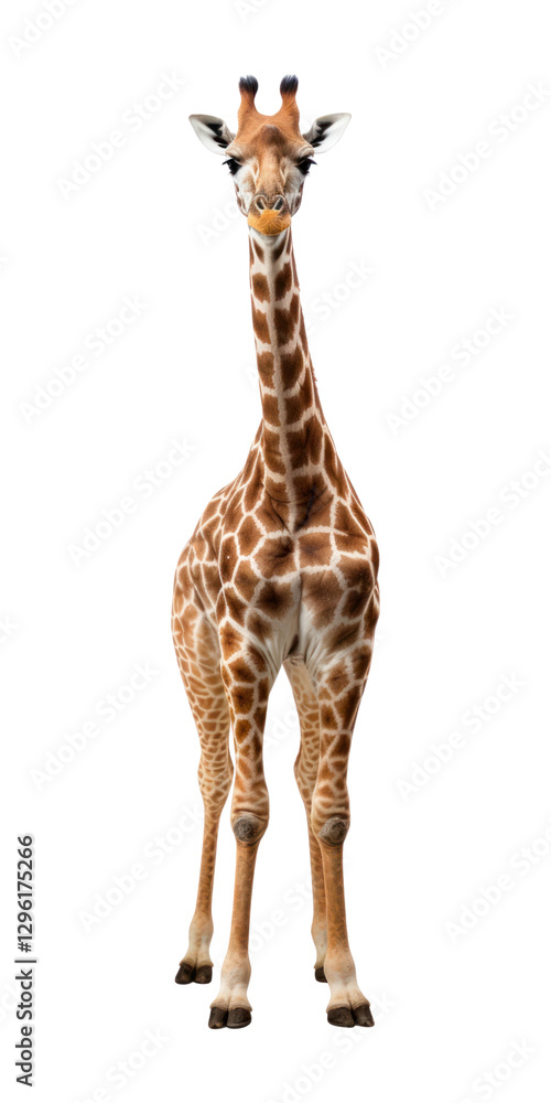 Fototapeta premium PNG Giraffe wildlife standing animal.