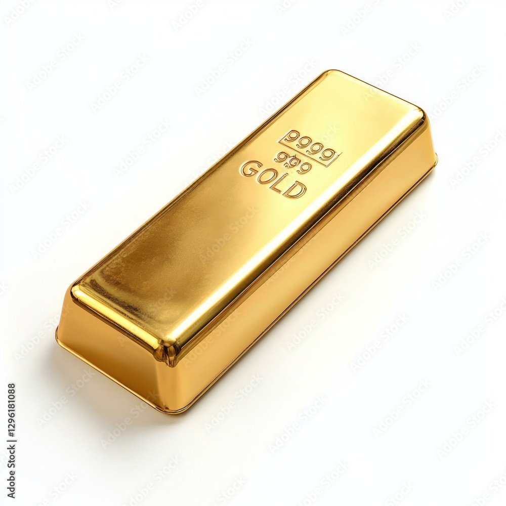 Gold bar displayed in studio precious metal high-quality image minimalist setting close-up view investment concept Gold bar displayed in studio precious metal high-quality image minimalist setting close-up view investment concept