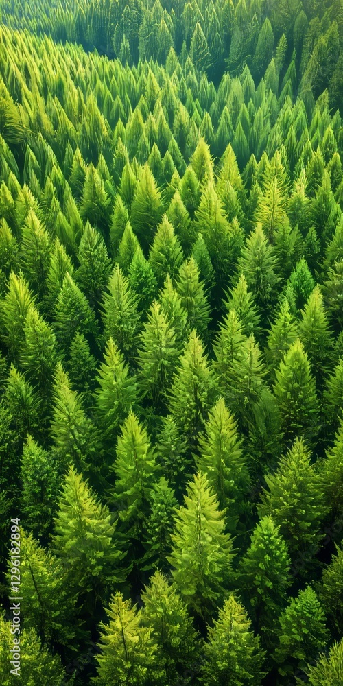 Lush Pine Plantation Aerial View of a Vibrant Green Canopy in an Abundant Evergreen Forest Lush Pine Plantation Aerial View of a Vibrant Green Canopy in an Abundant Evergreen Forest