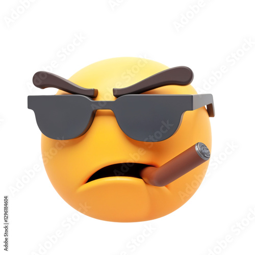 Cool Smiley Emojis with Sunglasses and Cigar
