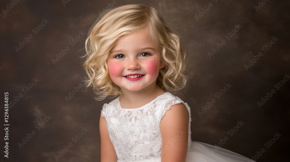 Child portrait photography studio setting image of young girl indoor environment close-up view joyful expression Child portrait photography studio setting image of young girl indoor environment close-up view joyful expression