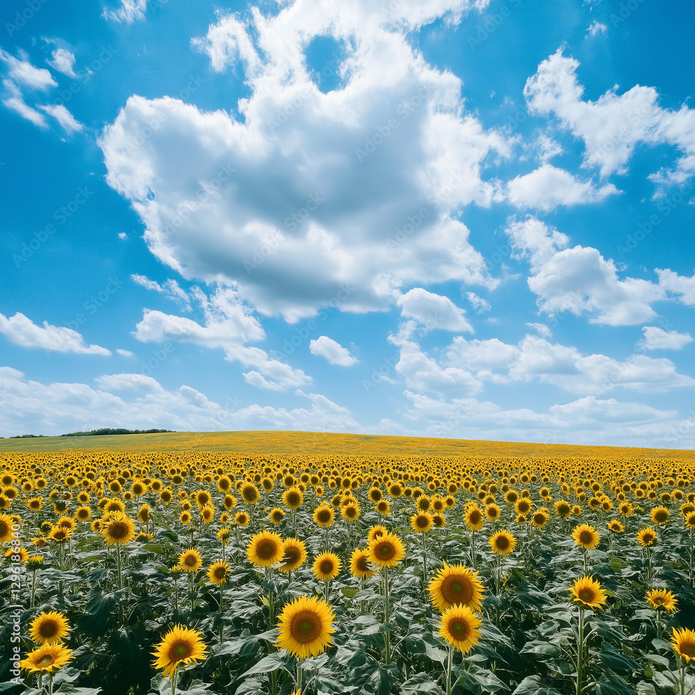 Obraz premium Field of sunflowers