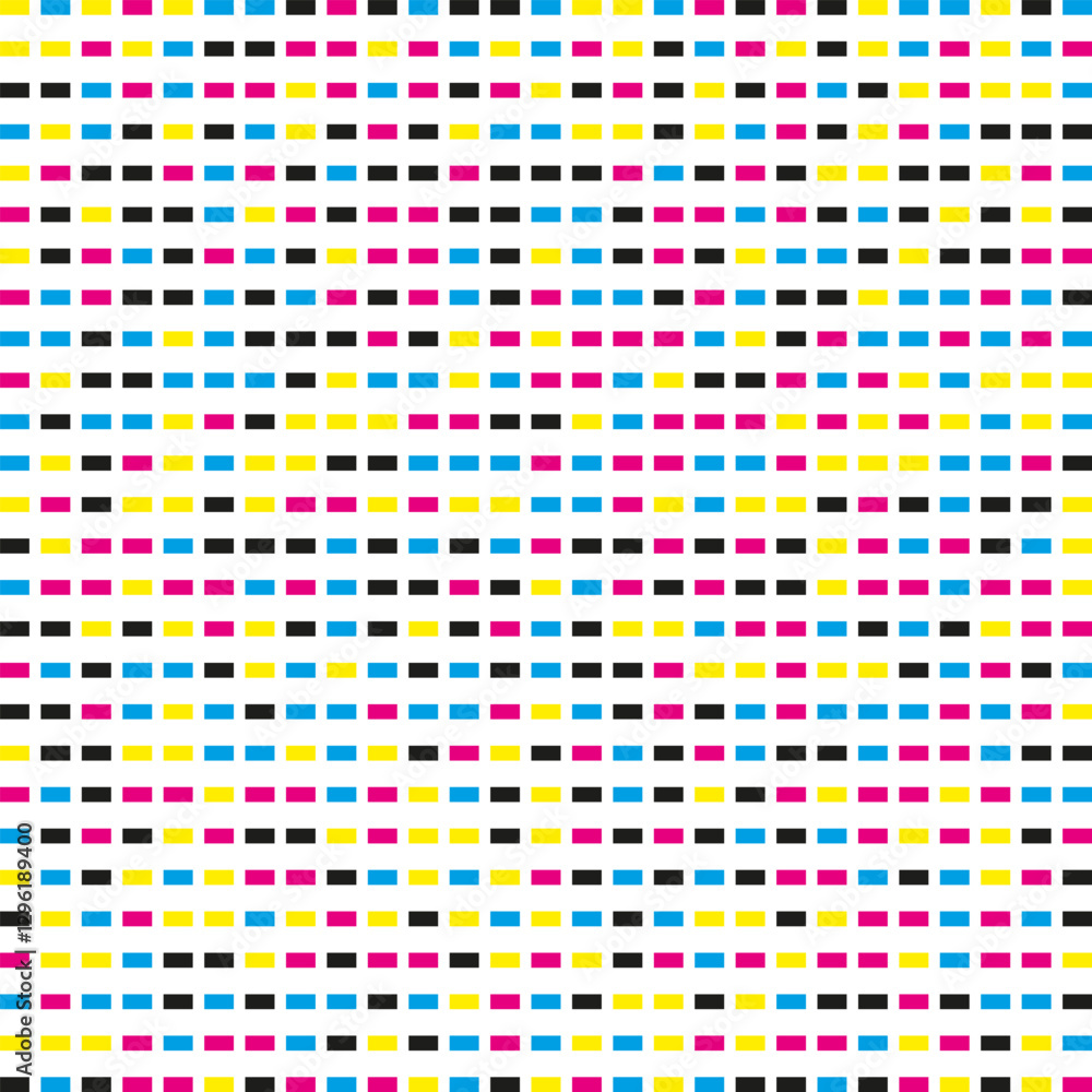 CMYK Colours Rectangle Shapes Halftone Pattern CMYK Colours Rectangle Shapes Halftone Pattern