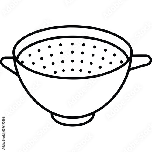vector illustration of a bowl with spoon