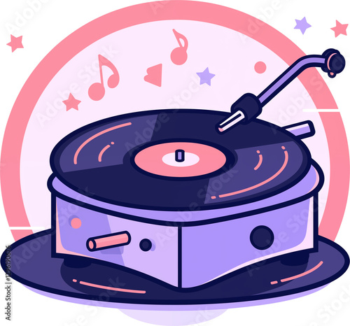 illustration of a vinyl record