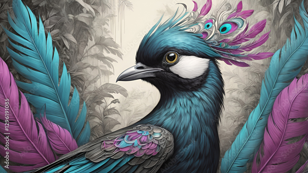 Obraz premium peacock with feathers