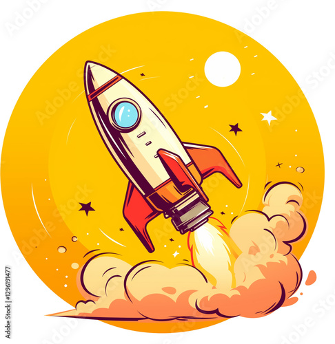 space rocket vector illustration