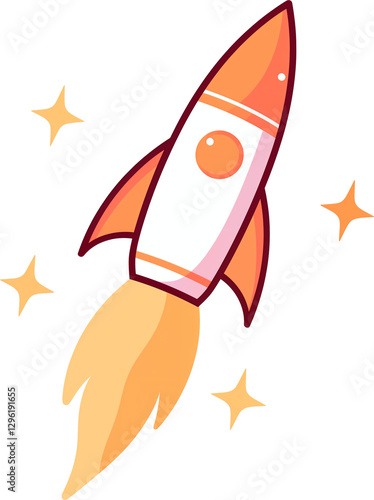 space rocket vector illustration
