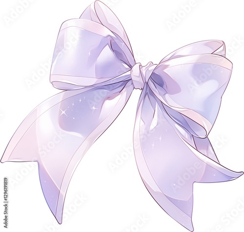 pink bow isolated on white background