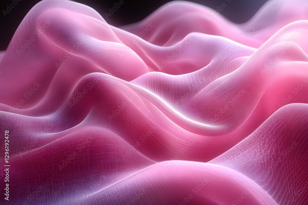 Fototapeta premium Abstract Pink Fabric Waves in Motion Perfect for Design and Art Projects