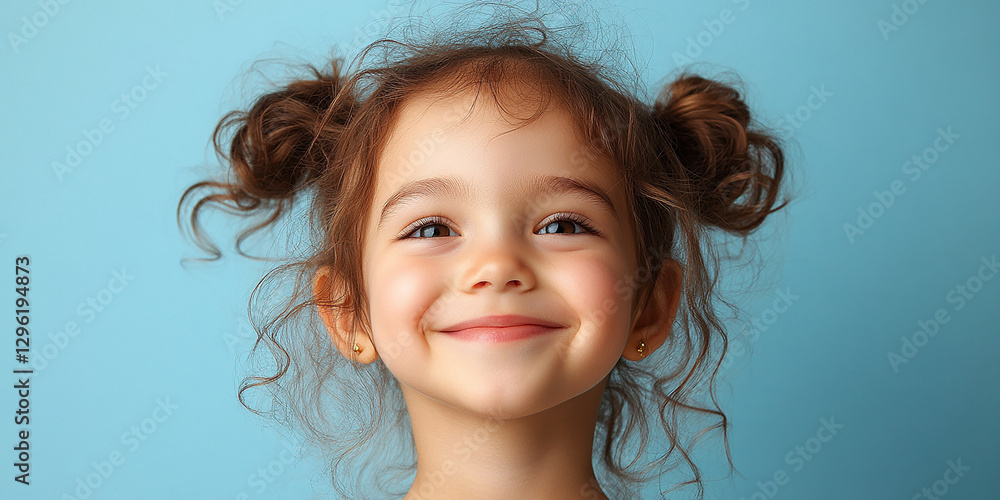 portrait of an white little girl with a smile portrait of an white little girl with a smile
