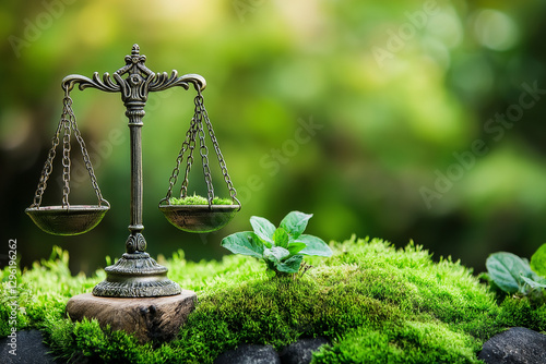 International environment Law. climate regulation concept. law principles of sustainable environmental conservation. environmental protection