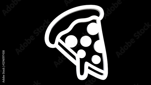 vector illustration of a slice pizza