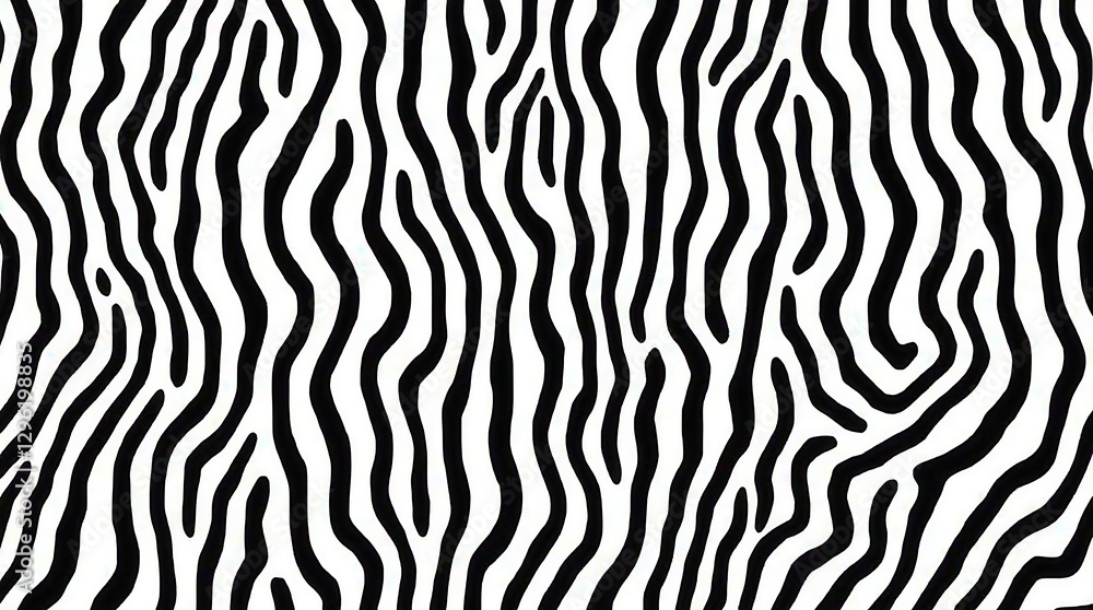 Black and White Zebra Stripe Pattern Black and White Zebra Stripe Pattern