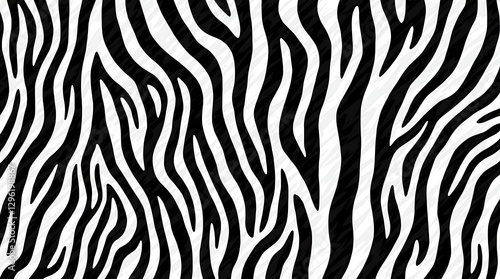 Black and White Zebra Stripe Pattern