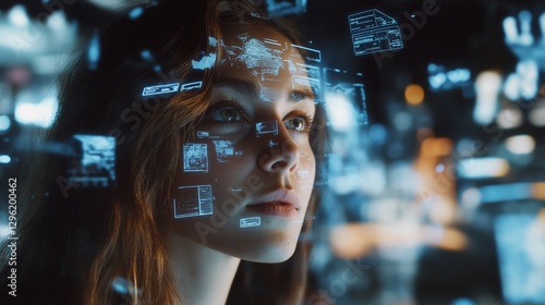 branding strategist and a graphic designer collaborating on a futuristic advertising campaign