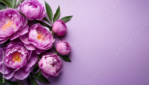Fototapeta Naklejka Na Ścianę i Meble -  purple peonies background